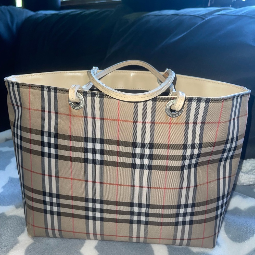 Burberry canvas tote bag